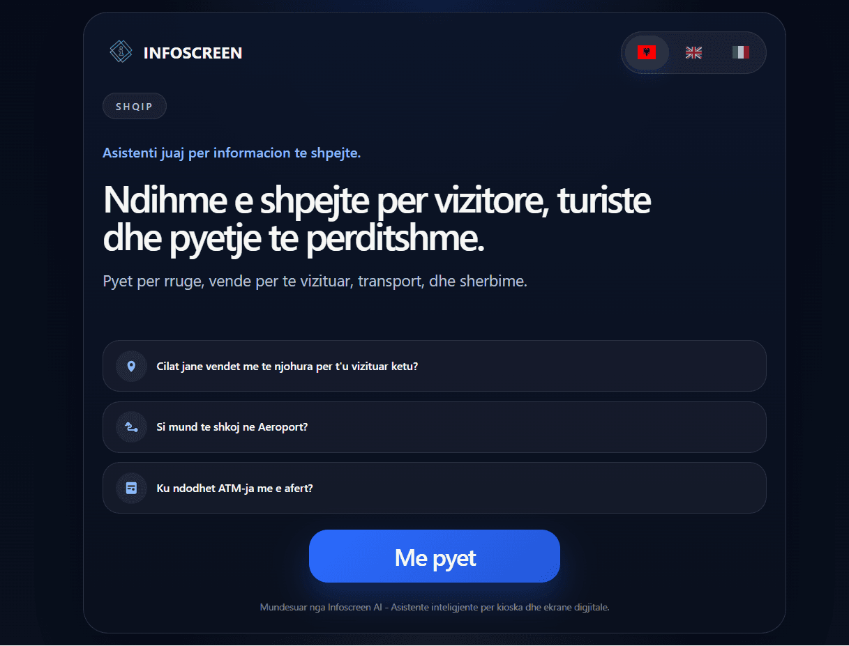 Infoscreen AI dashboard preview
