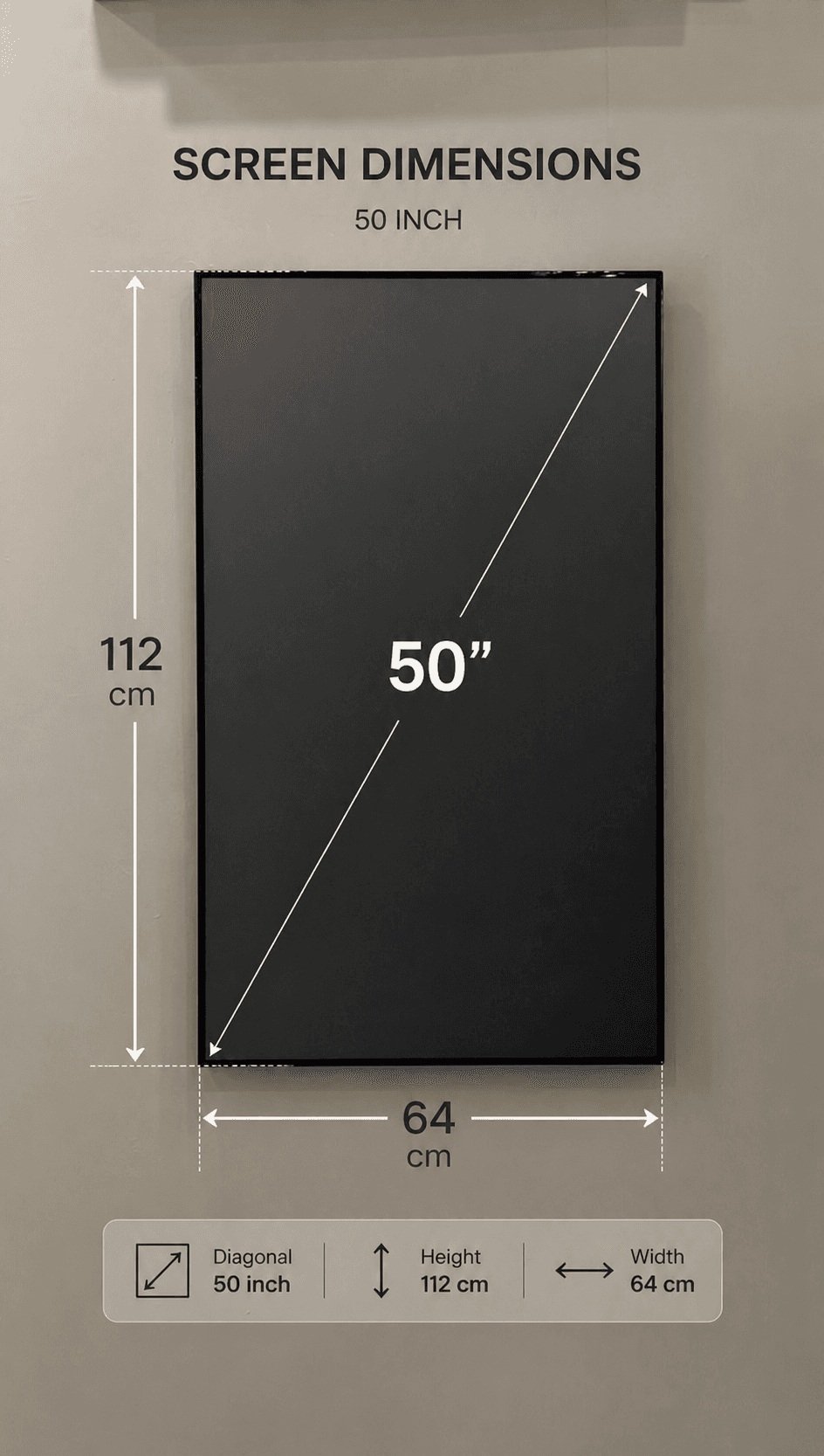 ADV Wall Screen 43 / 50 Inch
